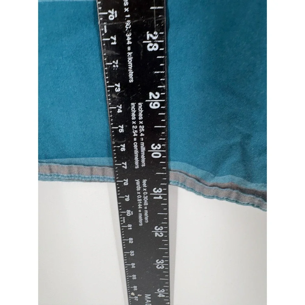 The‎ North Face Men's Striped Short Sleeve Button Up Shirt XXL Teal Gray